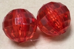 Acrybello Facettenkugel rot